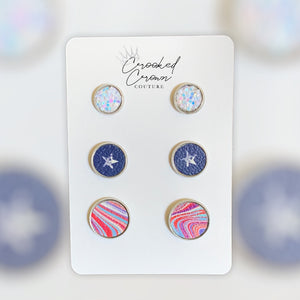 Patriotic Earring Trio Set