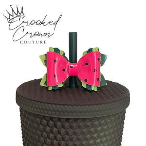 Watermelon Jelly Bow Straw Topper