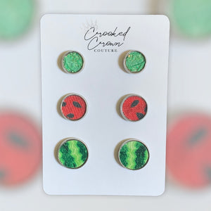 Watermelon Earring Trio Set