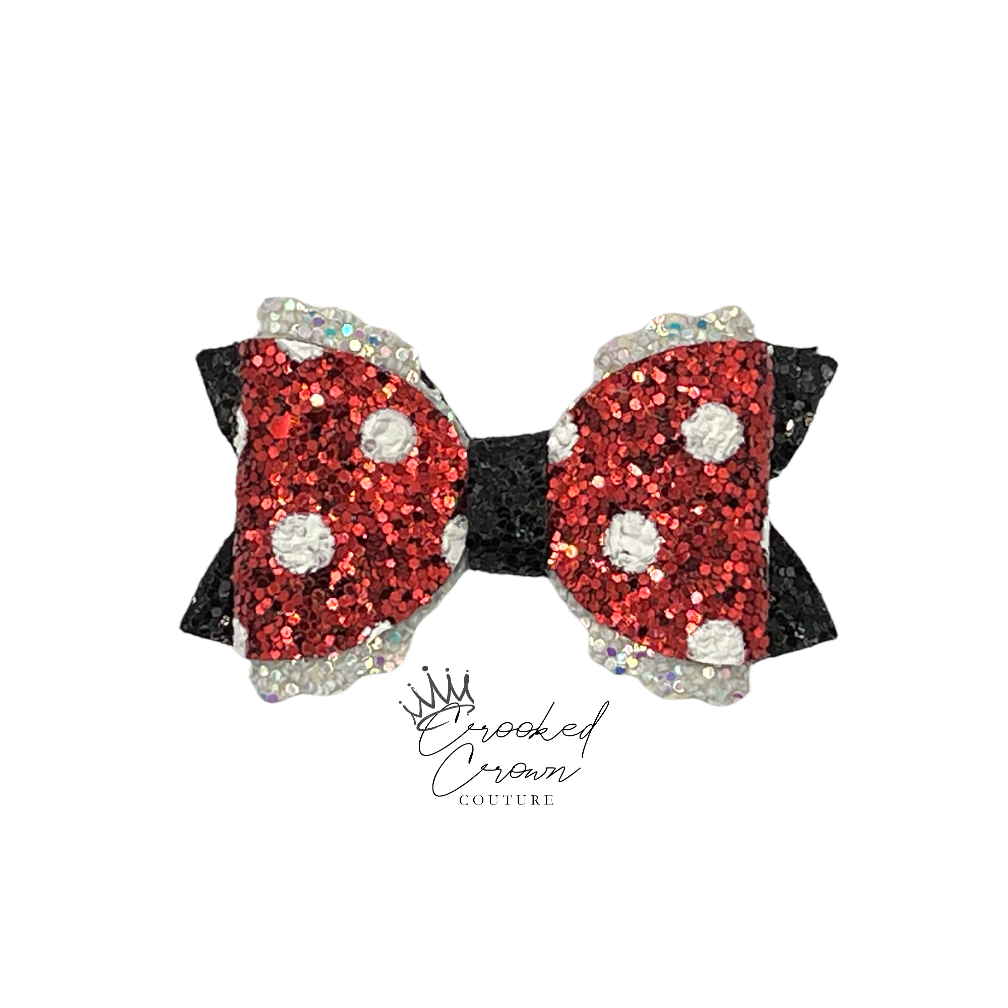 Red and White Polka Dotted 4” Coco Hair Bow