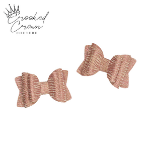 Rose Gold Shimmer Wave Piggies or Palm Tree