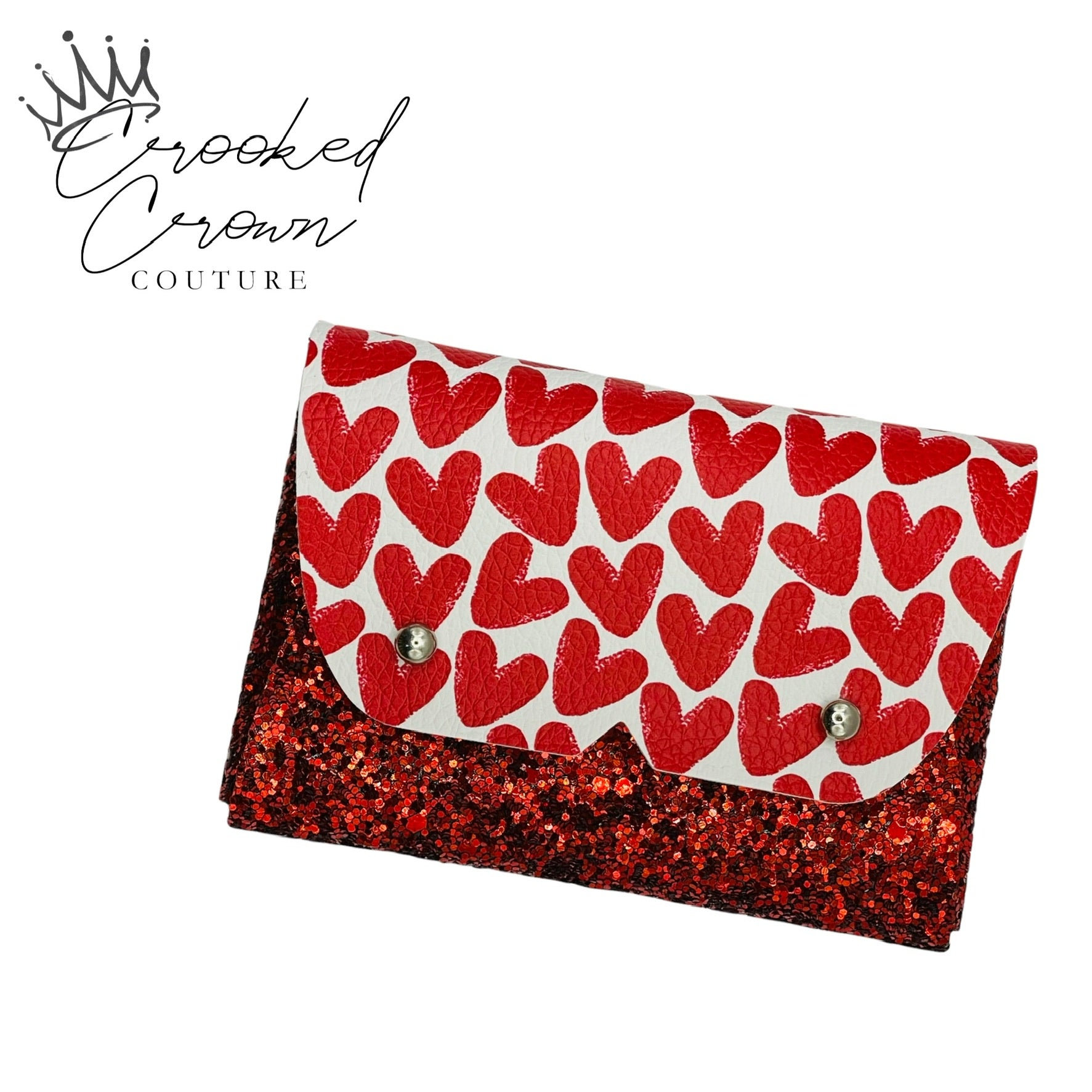 Hearts a la Glitter Premium Card Holder