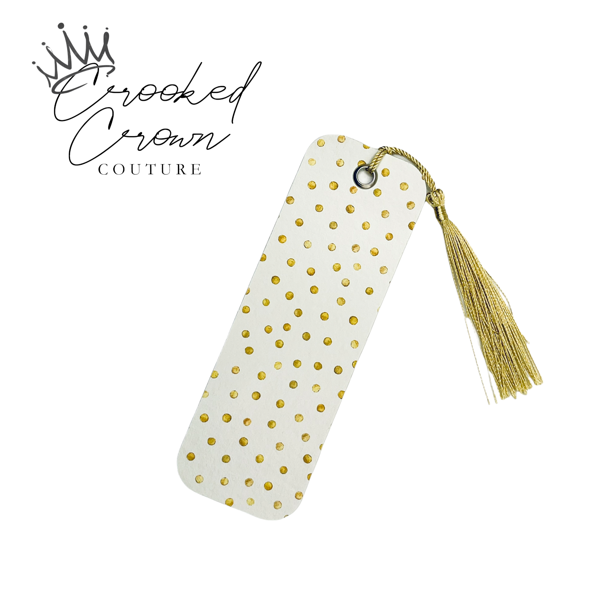 Gold Polka Dots Bookmark