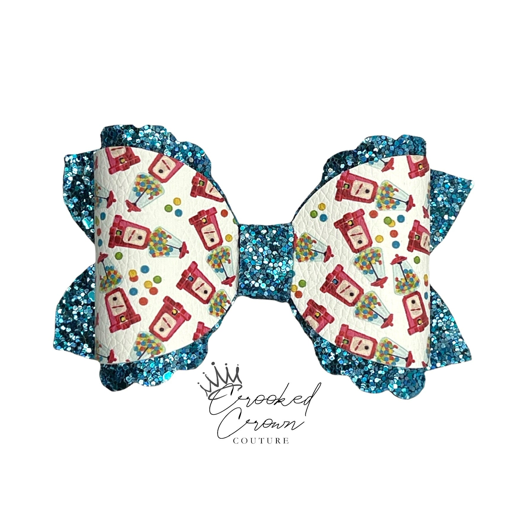 Bubble Gum Blues 4” Hair Bow